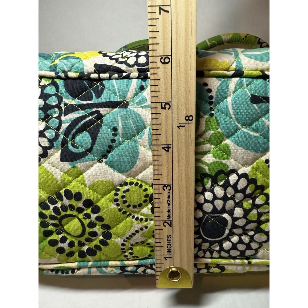 Vera Bradley Chain Shoulder Bag Purse – Lime's Up Retired‎ Print Green Floral - Picture 14 of 15